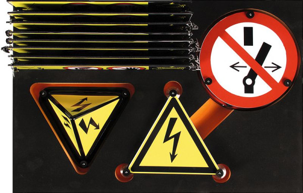 Panneau d'avertissement et de sécurité "HAUTE TENSION" pour centrale électrique, 38 pièces, 510.100.000