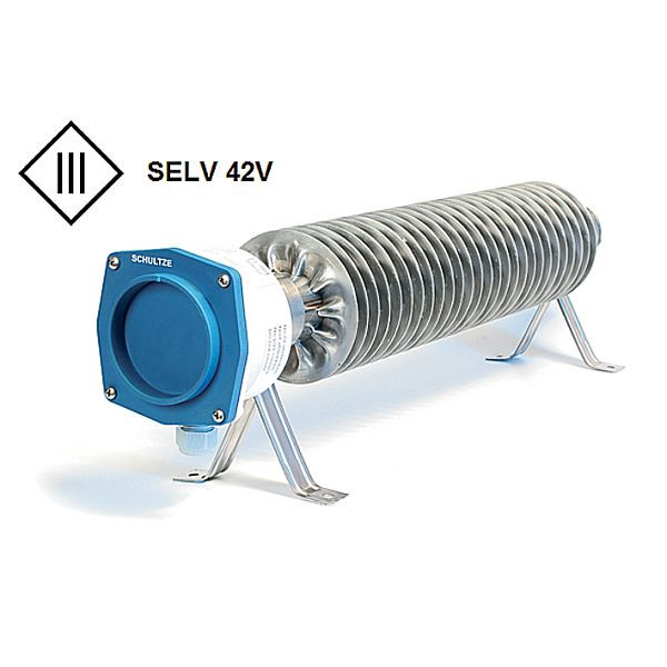 Schultze RiRo u 1000 SELV Chauffage à tube à ailettes 1000 W sécurité très basse tension 42V, IP66/67, SKS010
