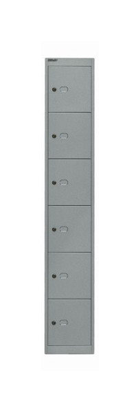 Armoire de bureau Bisley, 1 compartiment, 6 compartiments, argent, CLK186355