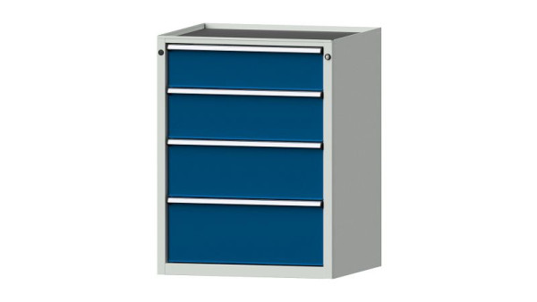 Armoire à tiroirs pour établis ANKE, modèle 3003 V, 760 x 675 x 980 mm, RAL 7035/5010, baignoire, 611.004