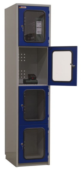 Coffre-fort KLW - 1850 x 400 x 500/540 mm H x L x P, avec 4 compartiments, 08/87S-4-AKKU