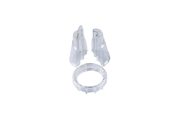 Adaptateur Schneider double pour buses, transparent, 3 parties, polycarbonate, 196660