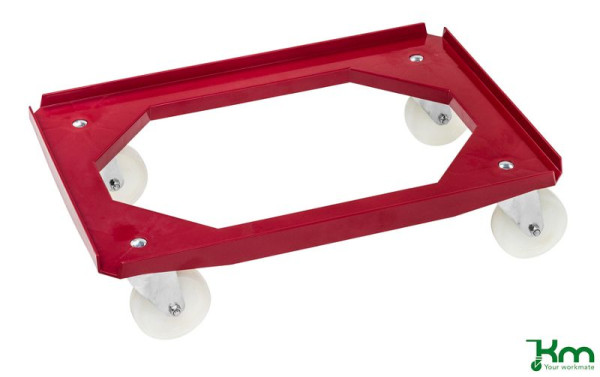 Chariot Kongamek 615 x 415 x 170 mm, Bordeaux, 4 roulettes, KM681