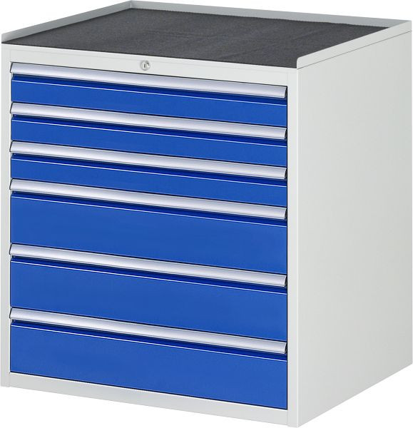 Armoire à tiroirs RAU série 7000, L770xP650xH825mm, tiroirs : 3xH90, 3xH150mm, support métallique, 03-XL5.9A-MT.11