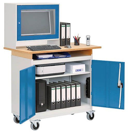Chariot informatique Bedrunka+Hirth 110-6, 1200 x 600 x 1660 mm, 04.180.C07