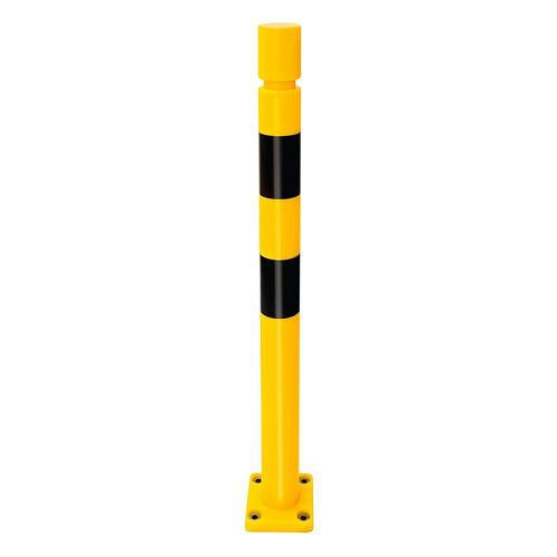 Borne de protection contre les chocs DENIOS FLEX, jaune avec rayures noires, élastique et élastique, Ø: 80 mm, 311257