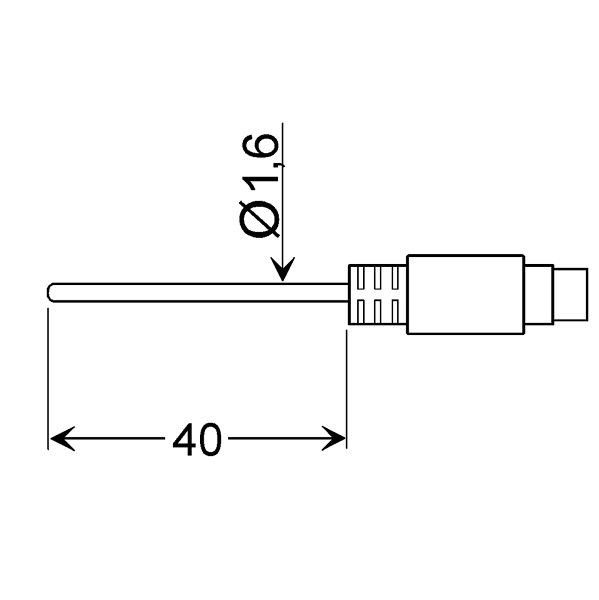 Sonde d'air ambiant Greisinger GLF 401 Mini Pt100, -25 - +70 °C, DIN classe A, 600395