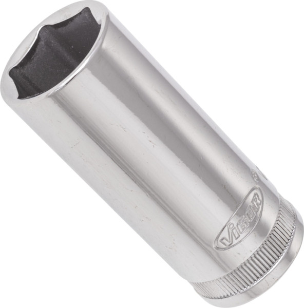 VIGOR Insert de clé à douille, long, carré creux 10 mm (3/8"), profil à six pans extérieurs, 19 mm, V2315N
