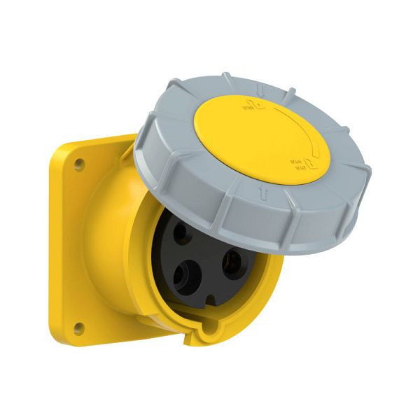ELSPRO CEE-Einbausteckdose 3polig/63A/110V/4h/IP66/67/gerade, AD1163