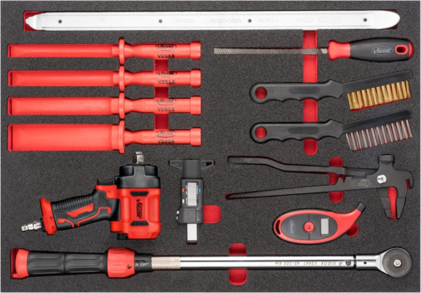 Outil roues/pneus VIGOR, nombre d'outils : 13, V6812