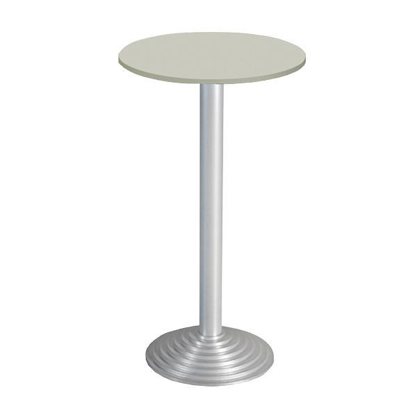Table de bar Bisley MULTI Desking, ronde, 1 plateau, aluminium, 38 mm, décor G gris, H 740 x P 600 mm, SR106G300