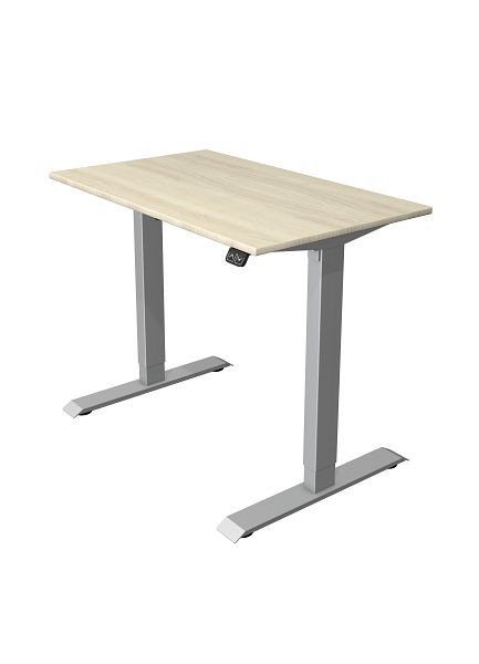 Table compacte Kerkmann L 1000 x P 600 mm, réglable en hauteur électriquement de 740 à 1230 mm, érable, 10226250