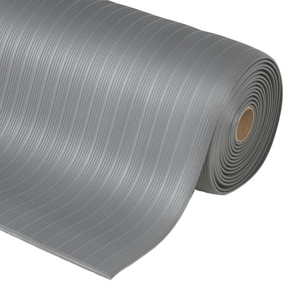 Notrax Airug tapis de travail ergonomique anti-fatigue 410, gris, 122cm, vendu au mètre, 410C0348GY