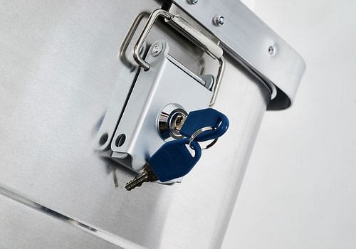 Serrure à cylindre DENIOS pour coffre en aluminium, avec 2 clés, 136-696