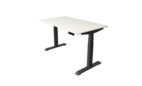 Kerkmann Move 4 table assis/debout, L 1400 x P 800 mm, réglable en hauteur électriquement de 640 à 1290 mm, blanc, 10081010