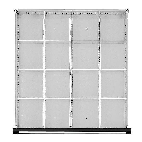 Ensemble de division de tiroir ANKE; pour tiroir 500 x 540 mm (LxP); 1/4 division
