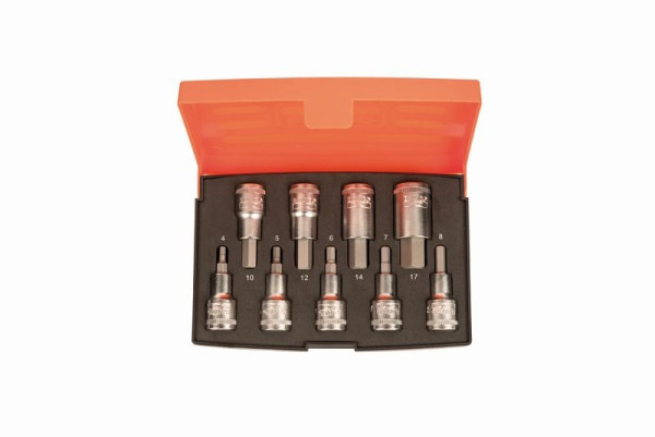 Douilles tournevis Bahco 1/2", 6 pans, 9 pièces, S9HEX