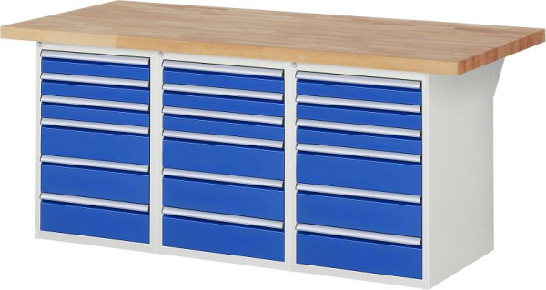 Etabli RAU série 7000 - modèle 7515-4, L2000 x P900 x H890 mm, base système L2000 x P850 x H850 mm, 03-7515A4-209B4M.11