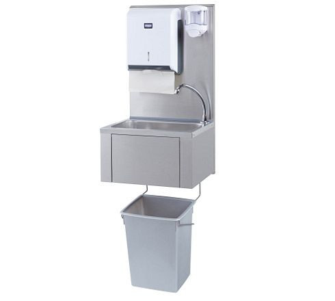Station de lavage des mains SOFINOR avec commande au genou, LMASWT