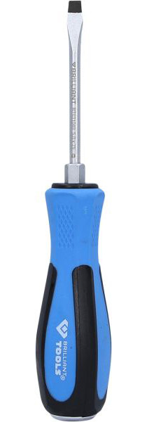 Brilliant Tools Tournevis plat avec capuchon à impact, 5,0 x 75 mm, BT031049