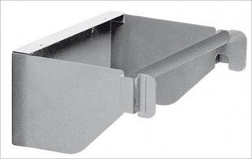 Porte-rouleau papier ADB, dimensions : LxPxH : 338mmx192mmx120mm, adapté à la perforation Euro (10x10mm / 38x38mm), gris, 23188