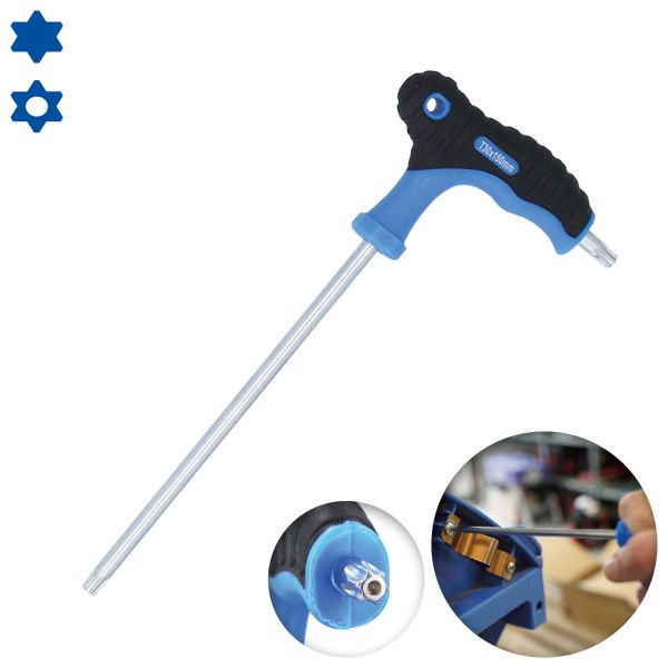 Brilliant Tools Poignée en T Torx® avec trou frontal Clé en L T30 x 150 mm, BT041016