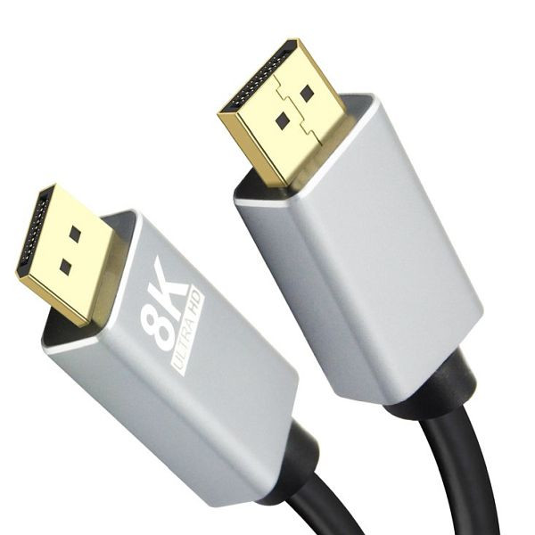 Câble de connexion Helos, fiche/fiche DisplayPort, PREMIUM 8K, 1,0 m, noir, 288443