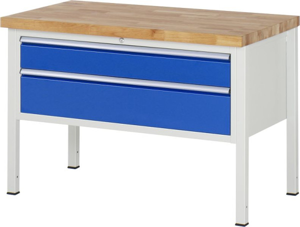 Etabli RAU série 8000 - modèle 8323, L1250 x P700 x H840-1040 mm, base système L1235 x P650 x H800-1000 mm, 03-8323A2-127B4H.11