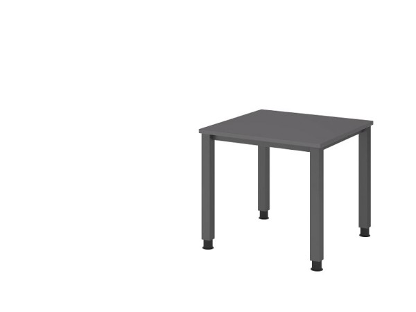 Bureau Hammerbacher 4 pieds carré 80x80cm graphite, forme rectangulaire, VQS08/G/G