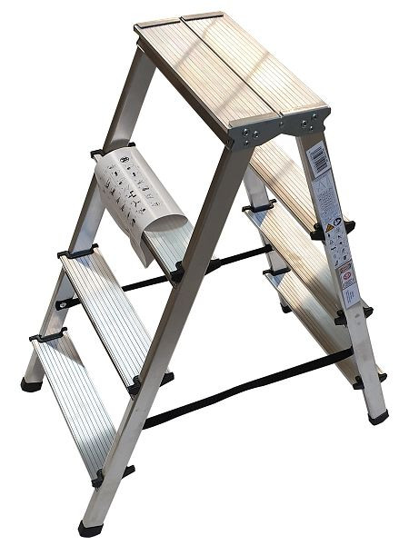 VaGo-Tools Échelle, escabeau, échelle pliante, échelle domestique à deux côtés, marches 2x4, AML-240_kv