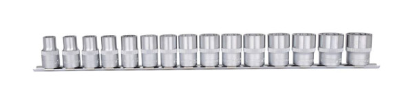 KS Tools Jeu de douilles 1/2" 12 pans, 15 pièces, 10-24 mm, 911.1285