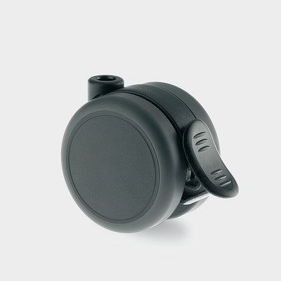 Roulette pivotante TENTE-ROLLEN avec frein, roue Ø 75 mm, capacité de charge 50 kg, hauteur hors tout 77 mm, A 87 Shore, 5925UJI075L51-10 DOM20