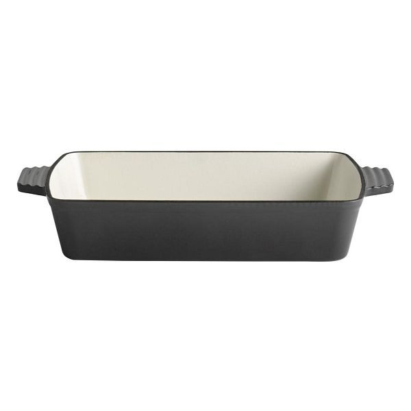 Cocotte APS "5 ÉTOILES", plat à four, fonte, compatible induction, passe au four, 33 x 24 cm, hauteur 6,5 cm, 3,5 litres, anthracite, 88311