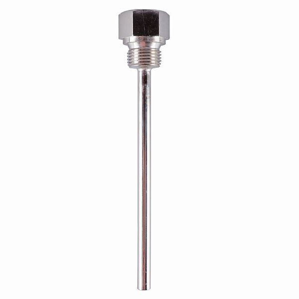 Douille de protection JUMO à visser, longueur de montage 150 mm, laiton, diamètre intérieur : 6,5 mm, 60694007