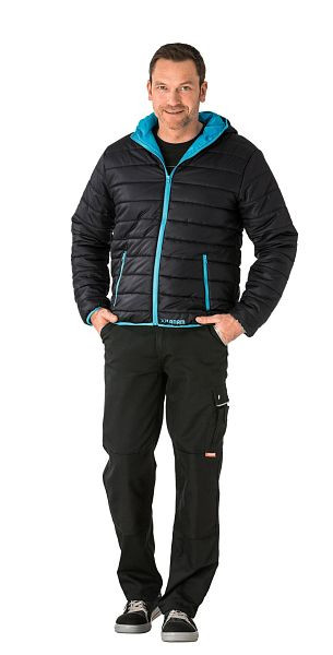 Veste Planam Outdoor Lizard, noir/bleu, taille XS, 3696040
