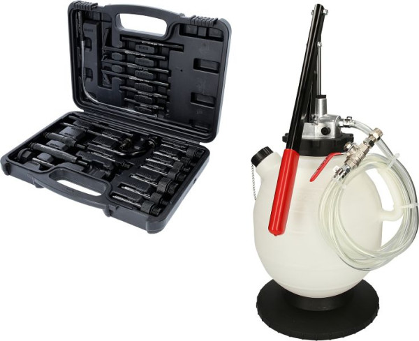 KS Tools jeu d'adaptateurs de remplissage d'huile pour engrenages, 23 pièces, 150.9110