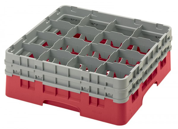Panier de lavage Cambro 16 compartiments Camrack® Hauteur: 15 cm Rouge, SU: 4 pièces, 16S534163