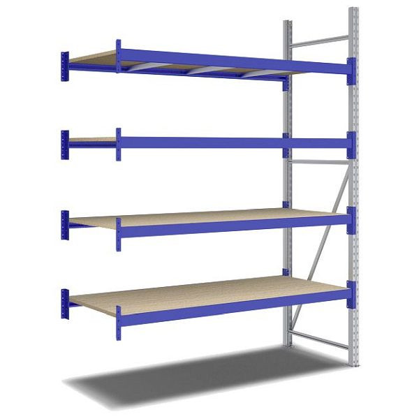 BITO rayonnage grande portée /F2 2500x800x1800 champ complémentaire 4 niveaux aggloméré RAL5010 U, C0350-0277
