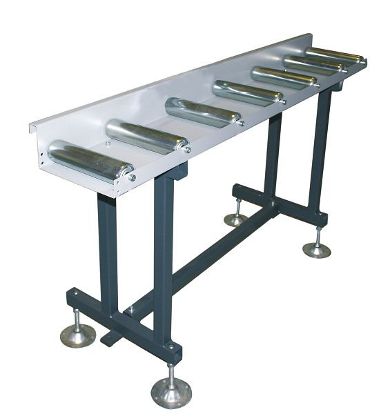 Convoyeur à rouleaux ELMAG avec butée coulissante et échelle pour scies circulaires à ruban type EXAKT-B 3000/350 avec 3 pieds de support, 78837