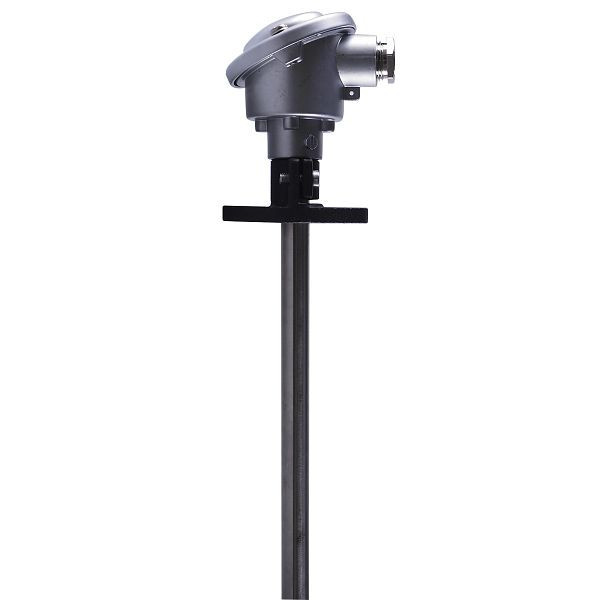 Thermomètre à résistance JUMO, forme B, 1xPt100 zl, 15x500mm, -50 à + 600°C, bride, 00055514