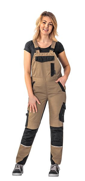 Salopette femme Planam Norit, sable/noir, taille 44, 6533044