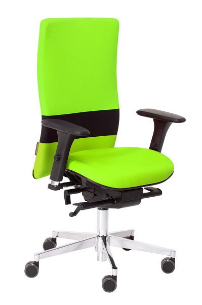 Chaise de bureau pivotante nexxtoffice Vita-Q avec accoudoirs 3D, base en aluminium, roulettes rigides, Madura, V-Q5-MA-HR-AN-Mad