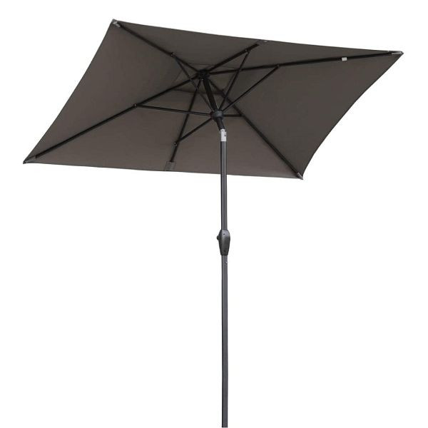 Parasol en aluminium Sekey 210 × 140 cm, couleur : gris, 39921077