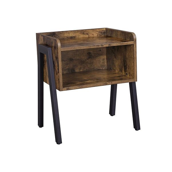 VASAGLE table de chevet de style industriel avec grand compartiment, LET54X