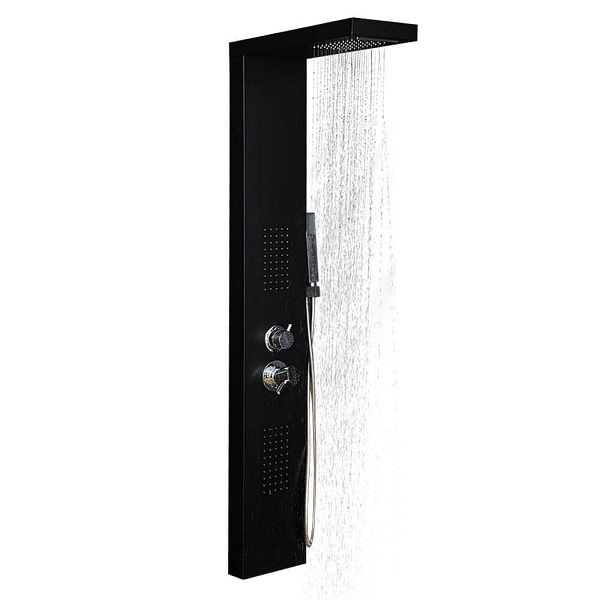 Panneau de douche HOME DELUXE CASCATA - noir, 9069