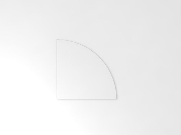 Hammerbacher angle de liaison quart de cercle 80cm blanc, quart de cercle, VHE91/W