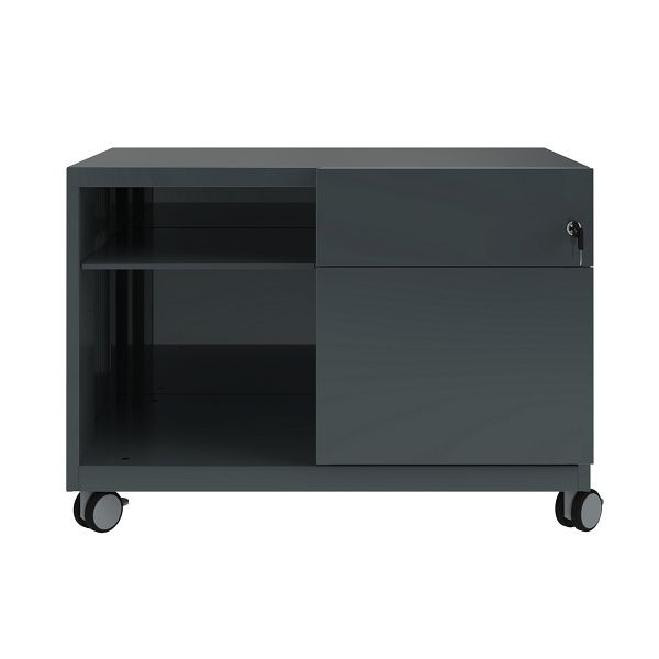 Conteneur roulant Bisley Note Caddy tiroirs droite, L 800 mm, gris anthracite, CADM08RH634
