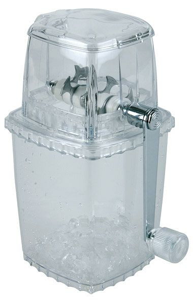 Broyeur à glace APS, 12 x 12 cm, hauteur : 24 cm, avec lame en acier inoxydable, SAN/PS, limpide, 36017