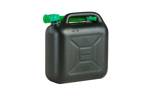DENIOS bidon de carburant CLASSIC, version extra stable, 10 litres, noir, paquet de 5, 308365