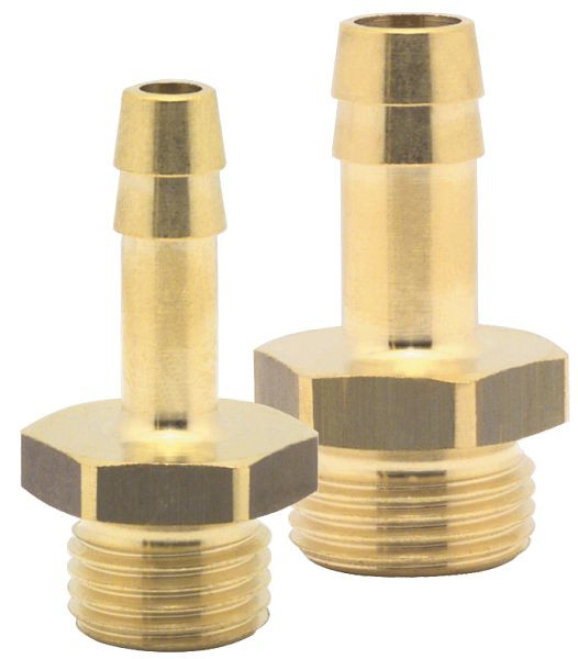 Embout de tuyau ELMAG avec filetage extérieur, AG 1/2', 9 mm, laiton, 2 pièces, 46069